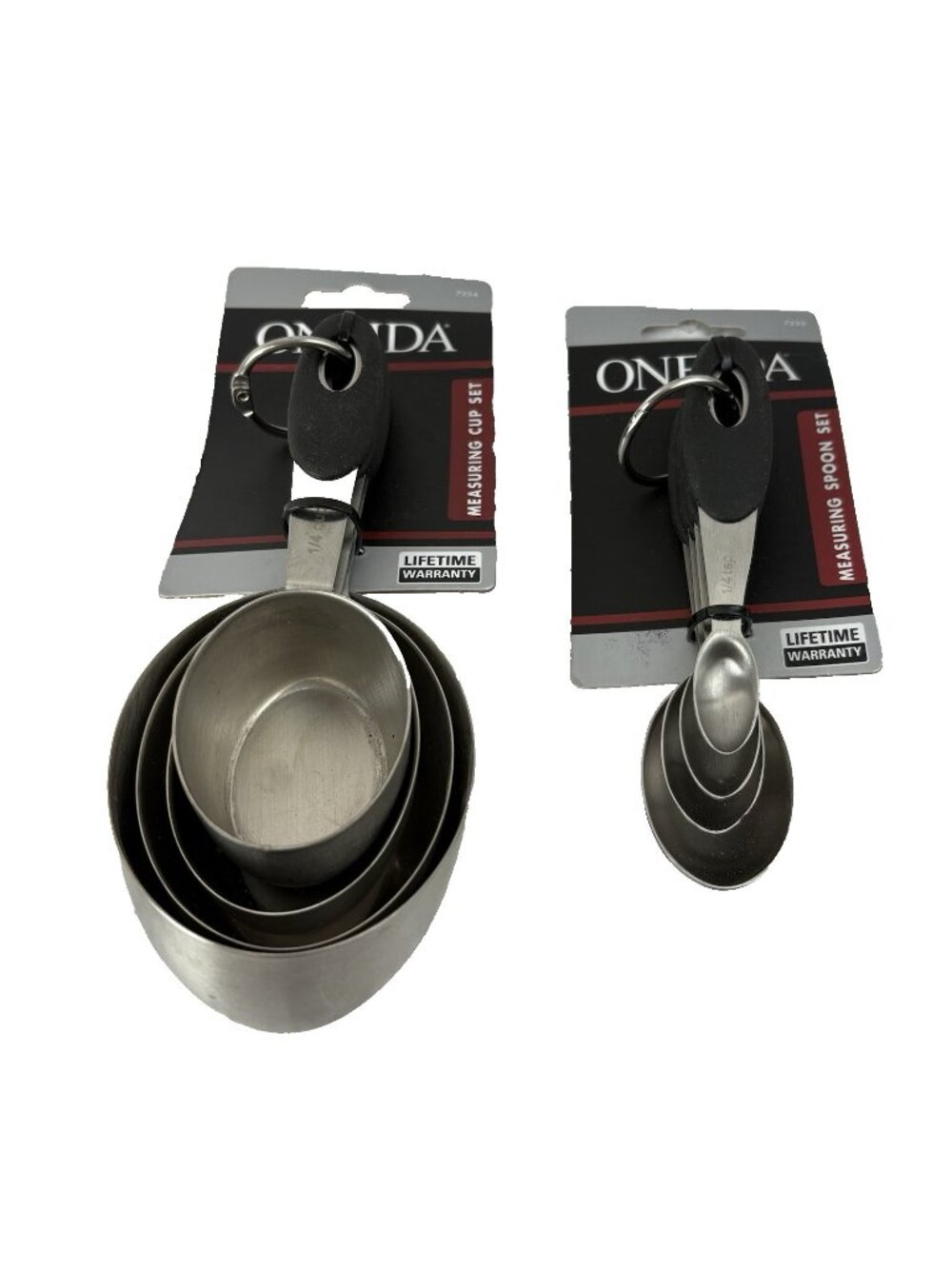 *Oneida Stainless Steel 4pc Measuring Cup & Measuring Spoon Set Kitchen Utensils